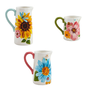 Floral Pitcher Bud Vase