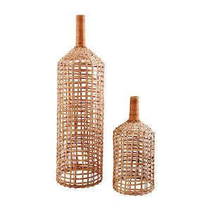 Rattan Vases  IN STORE ONLY