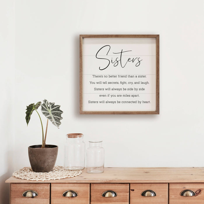 Sisters Framed Wall Sign