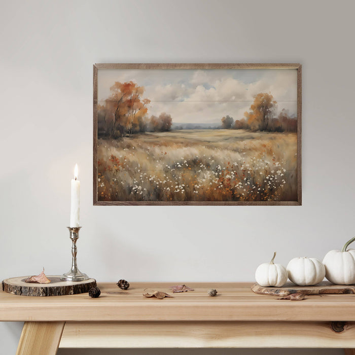 Autumn Field With Autumn Trees