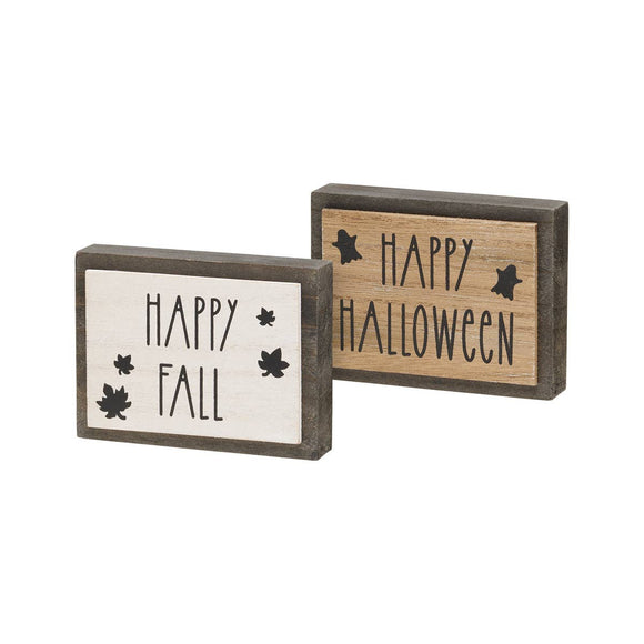 Halloween/Fall 3D Block (Reversible)