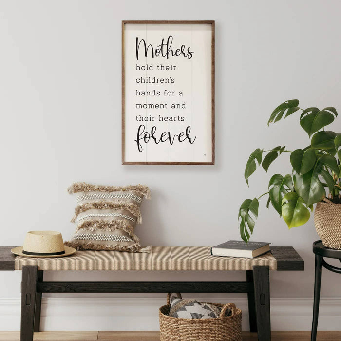 Mothers Hold Their Children's Hands Framed Wall Sign