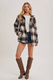 Brushed Flannel Plaid Shacket