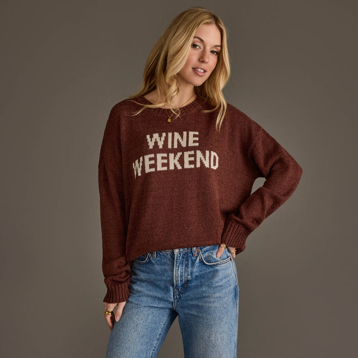 Burgundy Wine Weekend Lightweight Sweater
