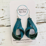 Dark Teal Knot Earrings