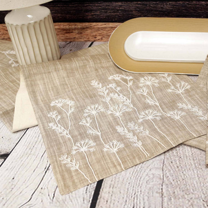 Neutral & Wiildflowers Table Runner