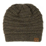 C.C. Fuzzy Lined Mixed Soft Yarn Beanie