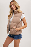 Mushroom Corduroy Puffer Vest