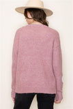 Mauve Valentine Heart Sweater