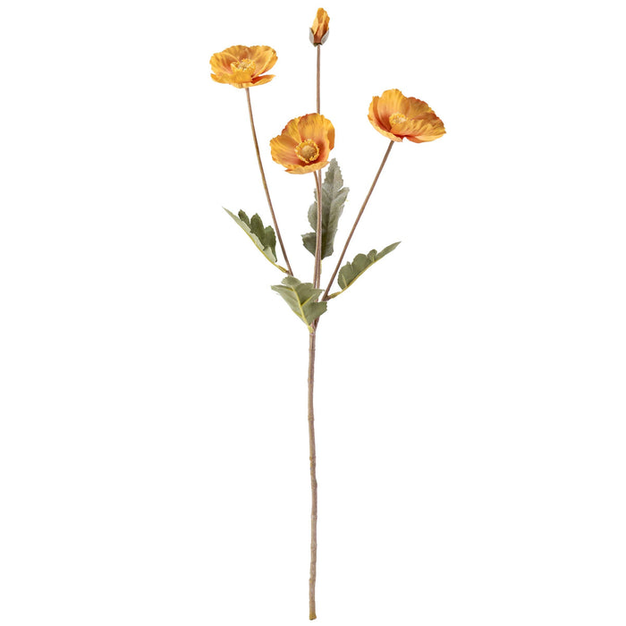 Yellow Poppy Floral Pick