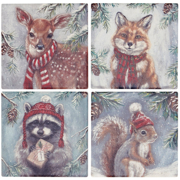 Winter Animal Coasters