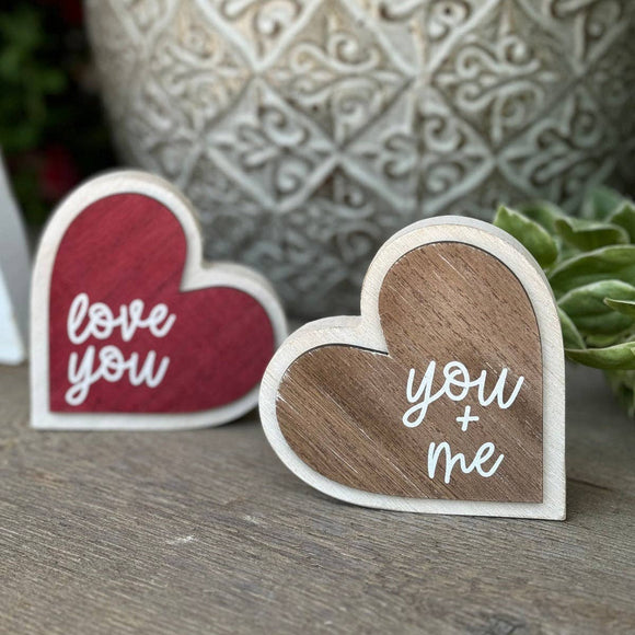 Love/You + Me 3D Heart (Reversible)