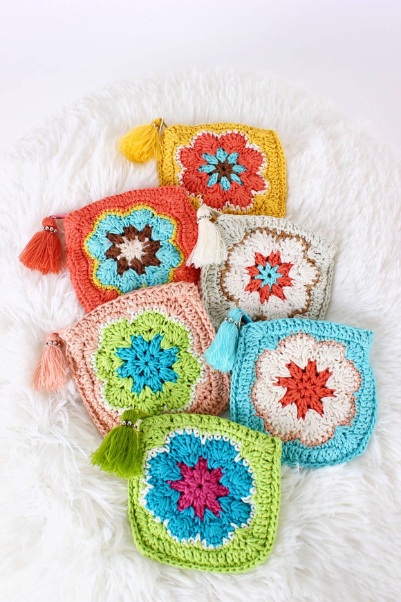 Rochelle Crochet Flower Coin Pouch