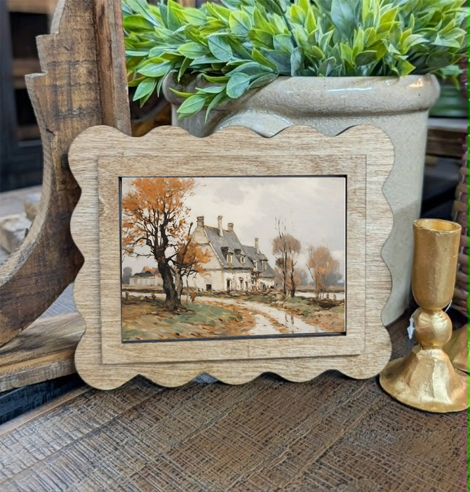 Fall Farmhouse Scallop Framed Art