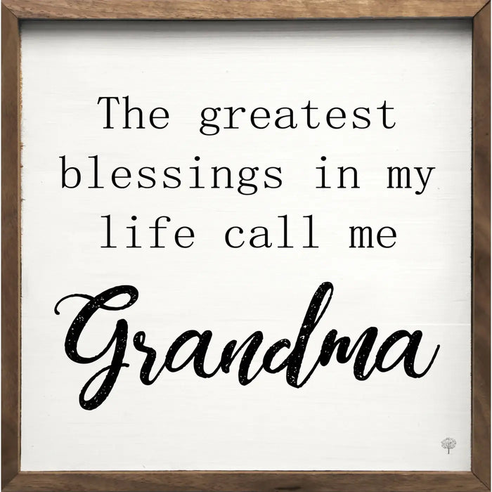Call Me Grandma Framed Wall Sign