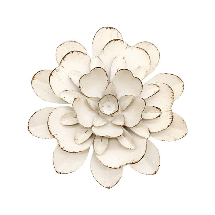 Cream Metal 3D Magnetic Flower