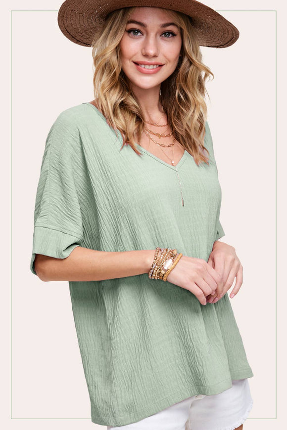 Sage Loose Fit Top