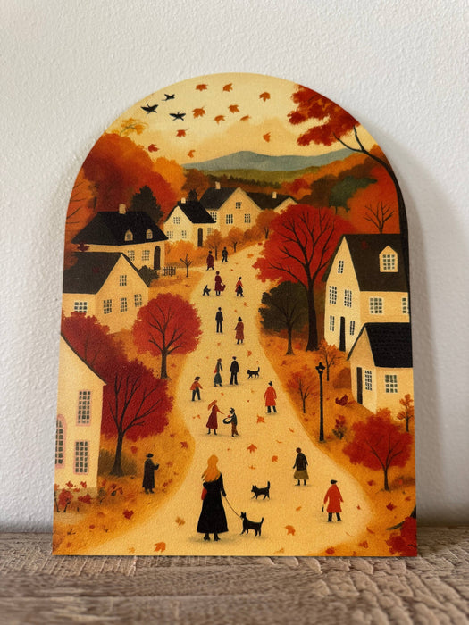 Fall Village Arch  w/ Stand