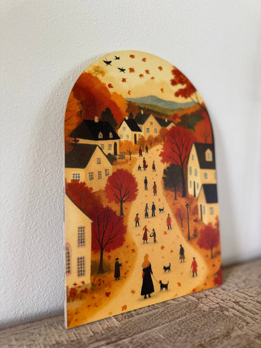 Fall Village Arch  w/ Stand