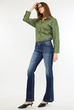 Mid Rise Flare Dark Wash