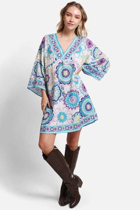 Tiffany Floral Print Cover Up Dress