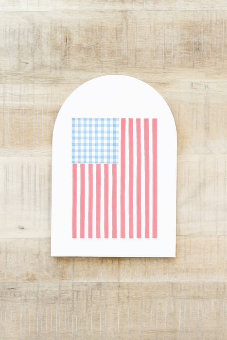 Gingham Flag Arch w/ Base