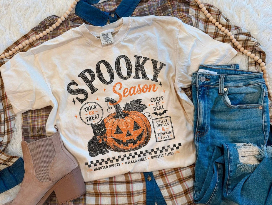 Spooky Season Fall Halloween Graphic T-Shirt