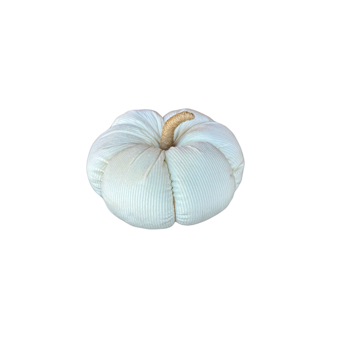 Lrg. Cream Corduroy Pumpkin