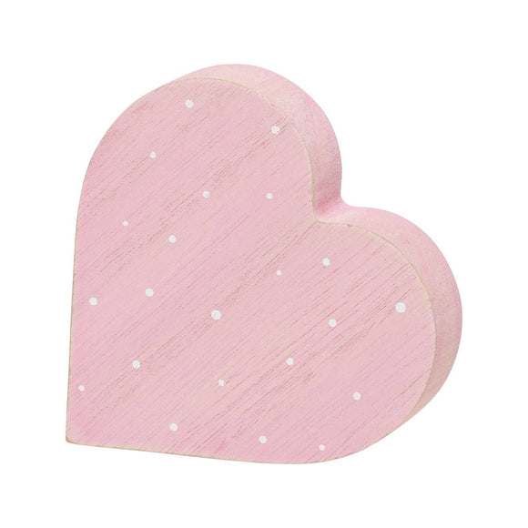 Pink Dotted Heart Sitter