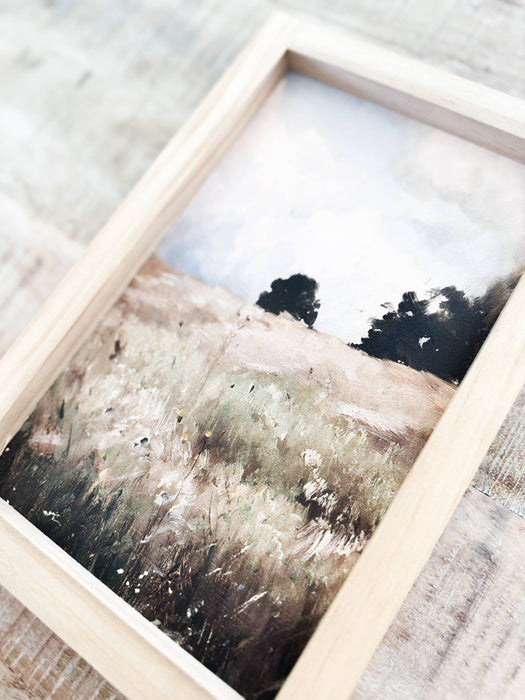 Kaia Vintage Inspired Wall Art | Light Oak Frame 8x12"