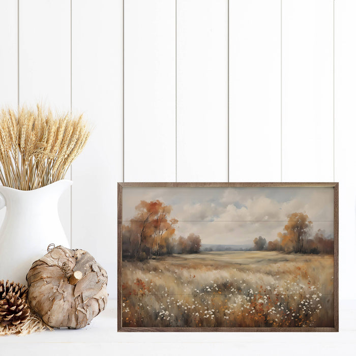 Autumn Field With Autumn Trees
