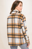 Camel Plaid Flannel Shacket