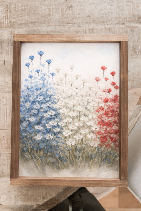 Americana Wildflowers Framed Wall Art 8x12"
