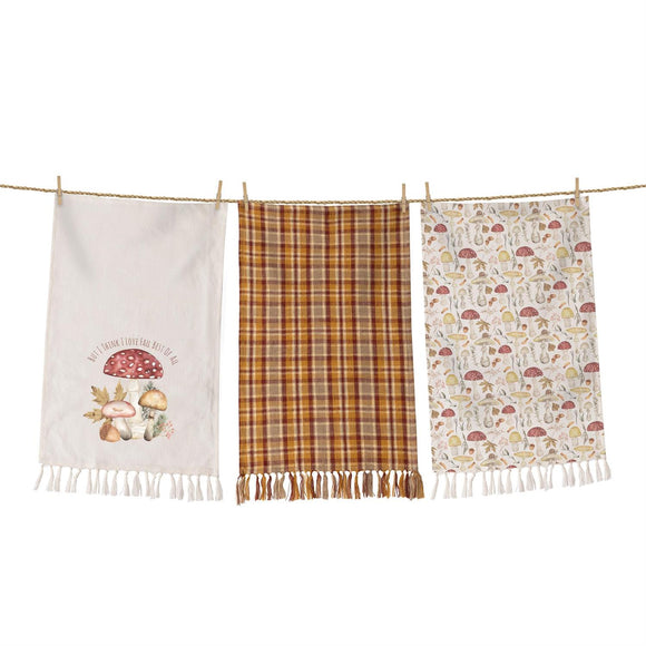 TEA TOWELS - FALL FORAGE MUSHROOMS