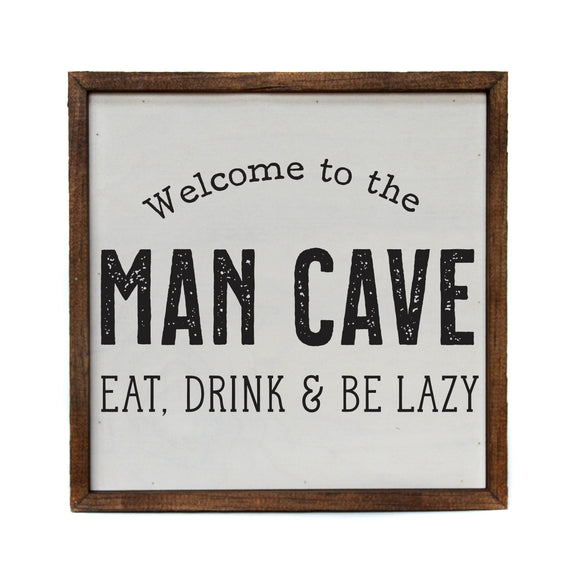 10x10 Welcome To The Man Cave Sign Fathers Day Gifts