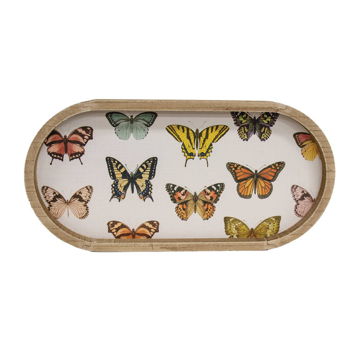 Butterflies Oval Tray