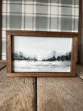 Winter Blue Landscape | Christmas Framed Wall Art