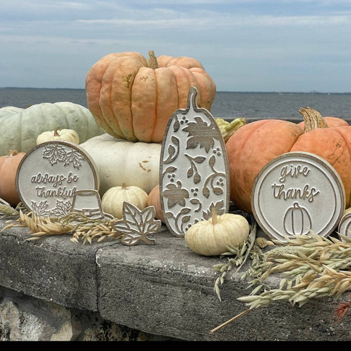 Tall Pattern Carved Pumpkin