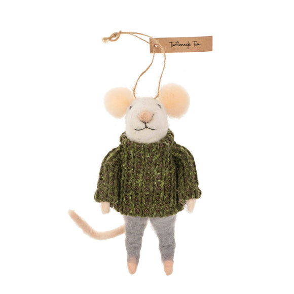 Turtleneck Tim Mice Ornament