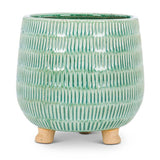 Green Rounded Planter 6.5" H