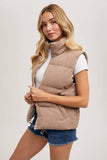 Mushroom Corduroy Puffer Vest