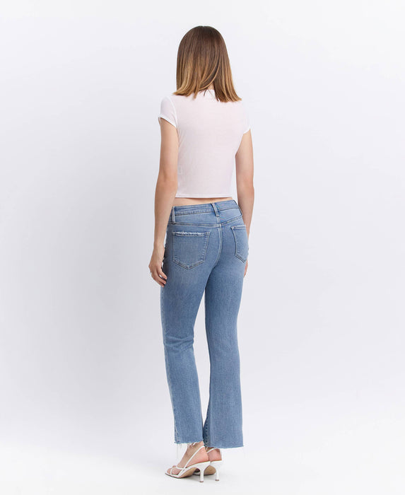 Lovervet High Rise Raw Hem Kick Flare Jeans LV1709