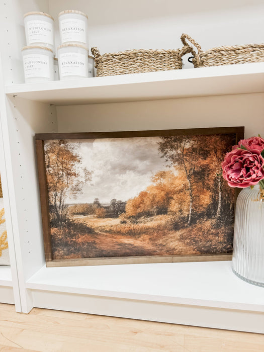 Vera Autumn Framed Wall Art - Dark Walnut Frame