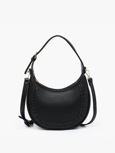 Tristan Shaped Whipstitch Shoulder Bag/Satchel