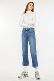 High Rise Relaxed Cropped Flare Jeans Kan Can