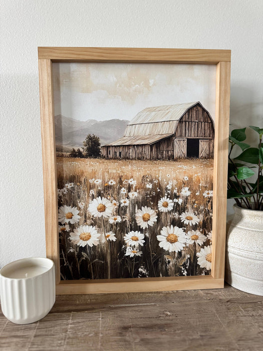 Summer Barn Vintage Wall Art | Light Oak Frame 8x12"