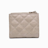 Brown Melody Quilted Zip Top Wallet