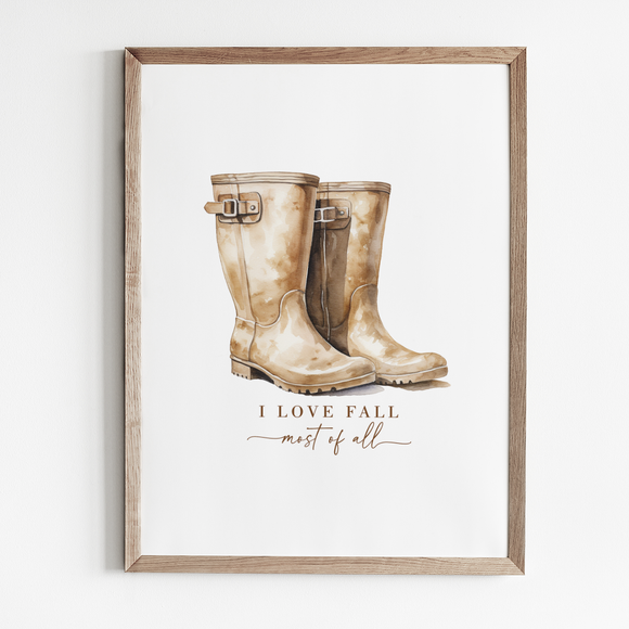 Fall Boots 5x7 Art Print