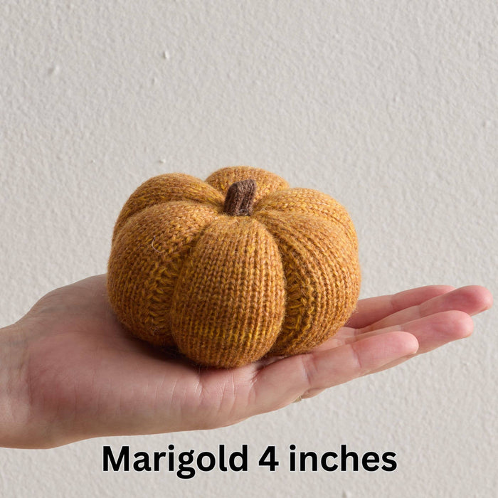 4" Cozy Knit Pumpkins