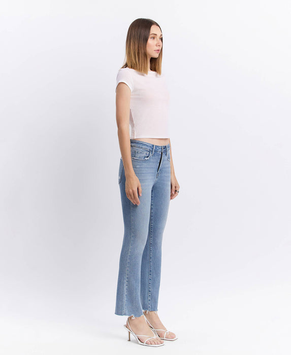 Lovervet High Rise Raw Hem Kick Flare Jeans LV1709